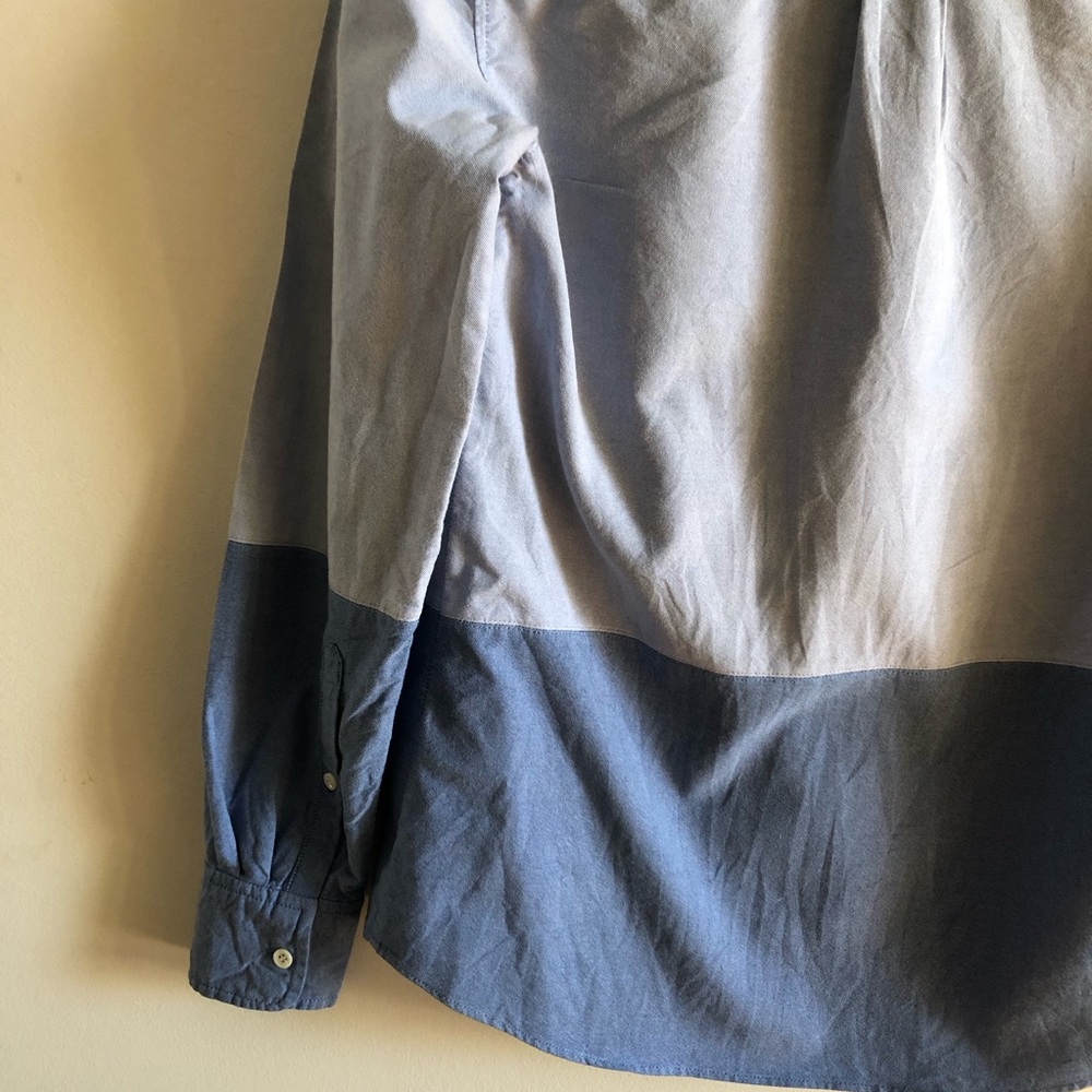 Jcrew blue colorblock boy oxford shirt - Picture 6 of 7